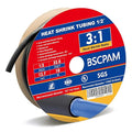 1/2" Heat Shrink Tubing, 32.8 Feet Roll Industry Marine Grade 3:1 Shrink Ratio Shrink tubing, Adhesive Lined Heat Shrink Tube, 1/2 Waterproof Shrink Tube for Wires Home Marine Automotive-Black