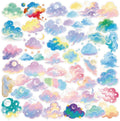 50Pcs Weather Stickers Transparent Aesthetic Cloud Stickers by Unknown