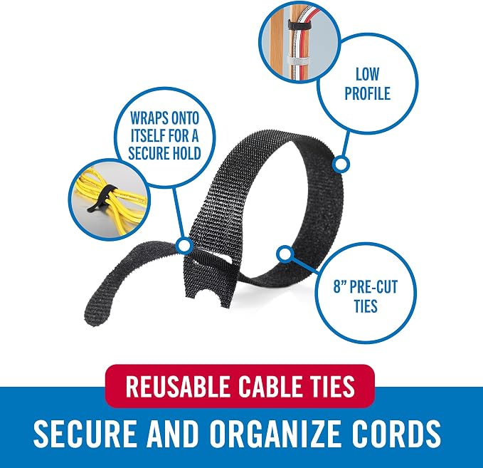 VELCRO Brand Cable Ties, 100Pk - Image 2