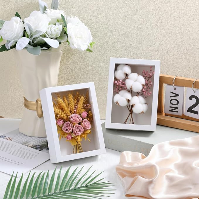 SHENLIU 12 Pack 4 x 6 Inches Shadow Box Frame, Small Wood Frame Memory Display - Image 7