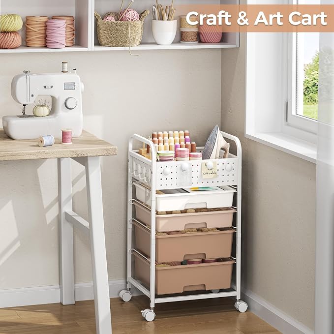 4 Drawer Rolling Storage Cart - Image 7
