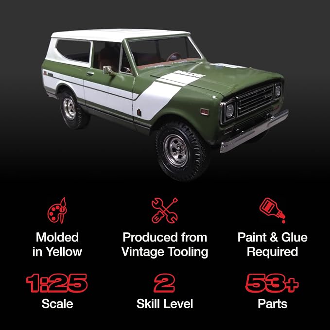 AMT 1977 International Harvester Scout II 1:25 Scale Model Kit - Image 2