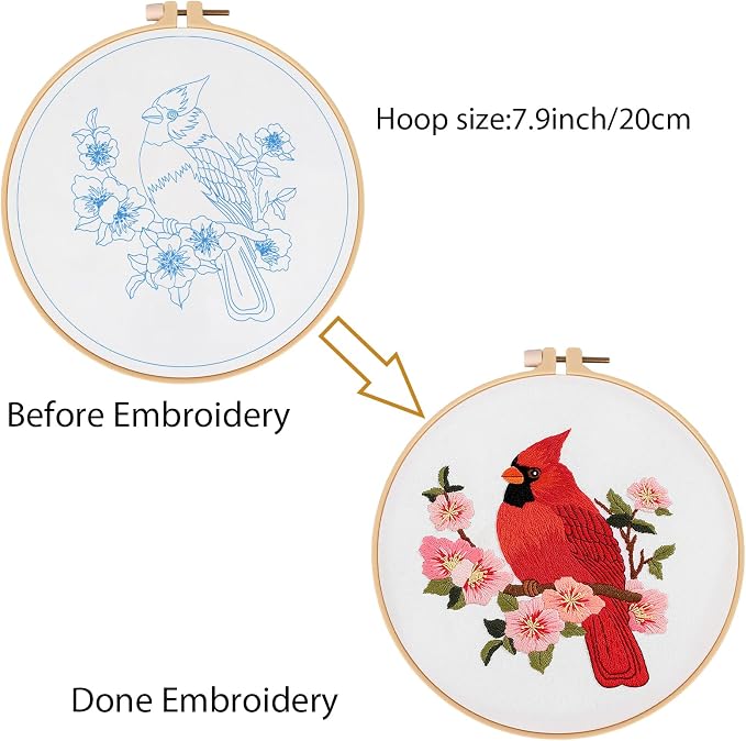 Louise Maelys Cardinal Embroidery Kits - Image 4