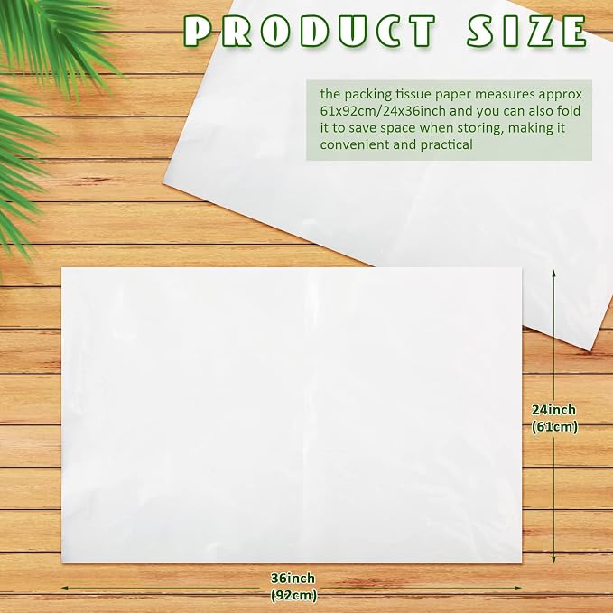 RYKOMO 100 Sheets 24 x 36 Inch Acid Free Archival Tissue Paper Unbuffered No - Image 2