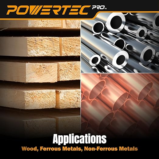 POWERTEC PRO 50PK, 5 Inch Sanding Discs Hook and Loop, 120 Grit, Zirconia Orbital Sander Sandpaper for 5 & 8 Hole Random Orbital Sanders - Automotive, Paint, Metal, Woodworking (45312Z-50)