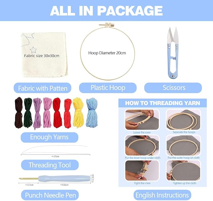 RUIQLXHANG Punch Needle Kits Adults Beginner, Cute Cartoon Highland Cow - Image 2