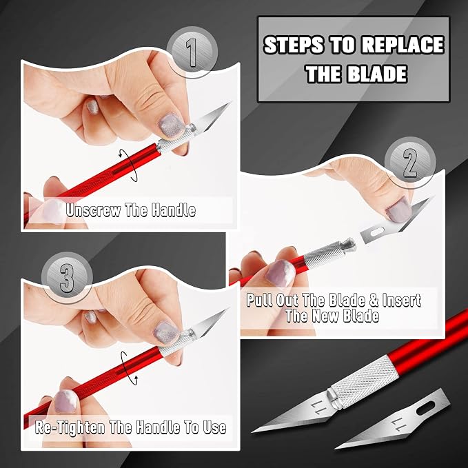 DIYSELF 2 Pack Exacto Knife Set, Precision Knife - Image 7