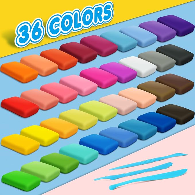 Air Dry Clay, 36 Colors Modeling Magic Clay - Image 2