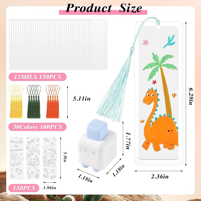 451Pcs DIY Bookmark Making Kit, 12 Mil Bookmark Laminating Pouches - Image 2