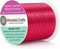 Mandala Crafts 13 Gauge Raspberry Anodized Aluminum Craft Wire, 60 FT | Colored by MandalaCrafts