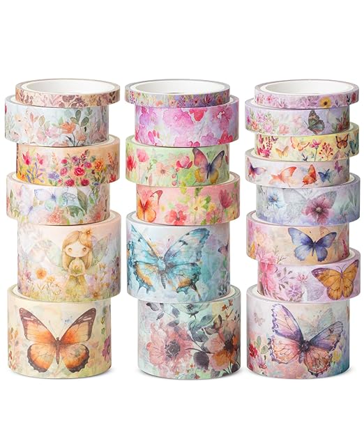 Mr. Pen- Washi Tape Set, 20 Rolls, 4.37 Yards/Roll | Washi Tape by MrPen