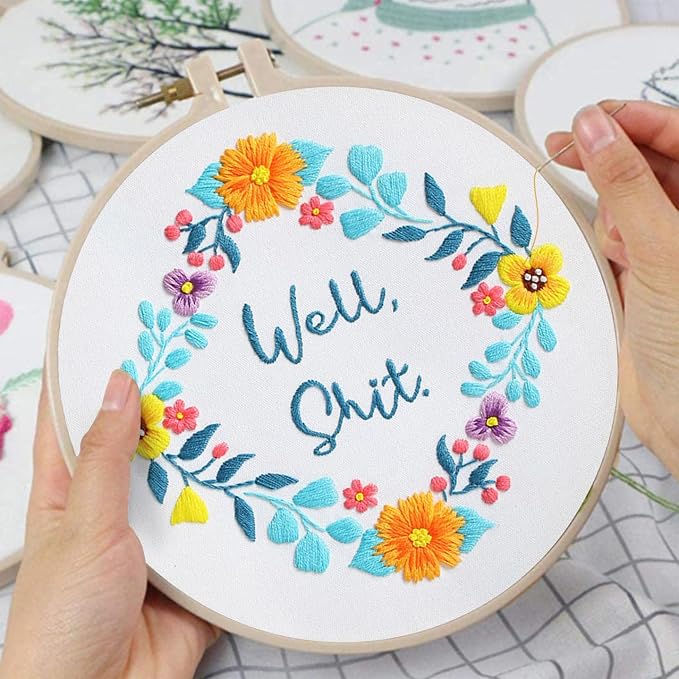 Louise Maelys 3 Sets Funny Embroidery Kits - Image 5