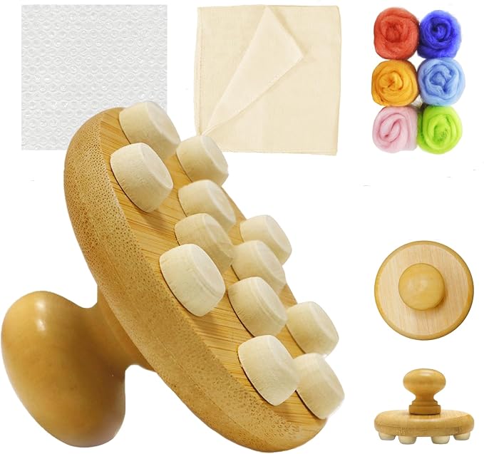 WEICIM Wet Felting Tool/Wooden Wet Felting Tool/Fulling Block, Contains 60 g by WEICIM