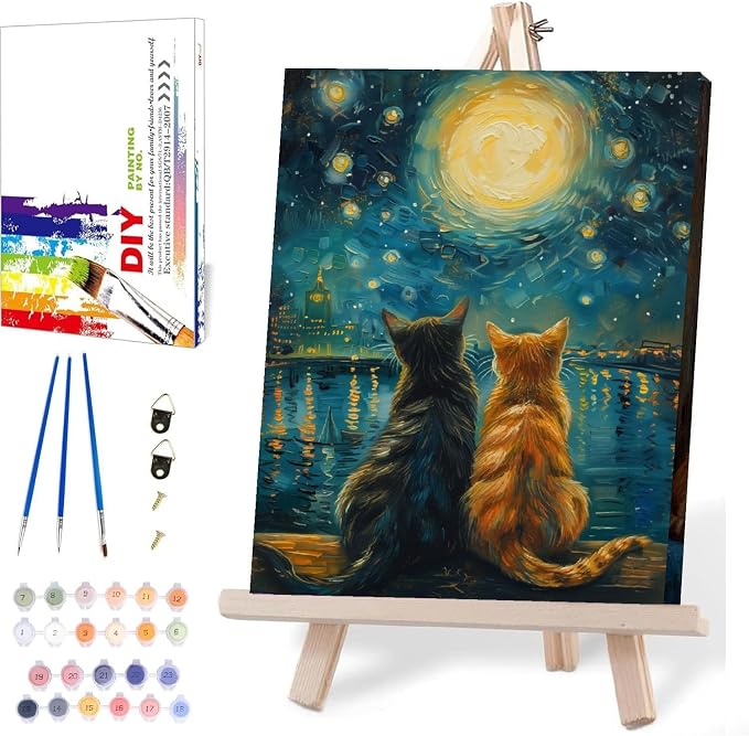 Cat Paint by Numbers for Adults by Clendo