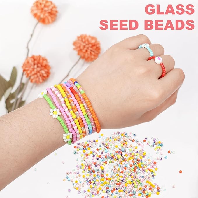 Redtwo 8000pcs 3mm Glass Seed Beads - Image 3