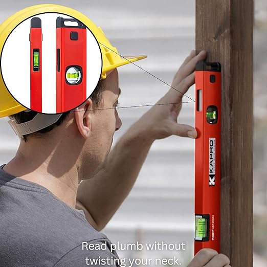Kapro - 781 Genesis Box Level - Features Horizontal Vial and Dual-View Plumb Site - VPA Certified - Aluminum - Non-Magnetic - 36 Inch