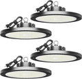 UFO Led High Bay Light, Upgrade Super Bright 350w 52500lm 5000k High Bay Led Shop Lights with Us Plug 5' Cable, Led Shop Lights for Garage Workshop Factory Barn Gym Warehouse 4 Pack