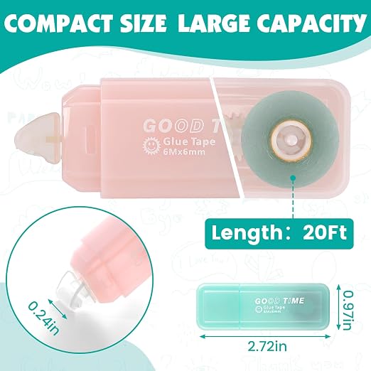 8 Pack Double Sided Glue Tape Roller - Image 4