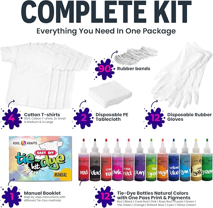 KOOL KRAFTS Tie Dye Kit, All-Inclusive - Image 2