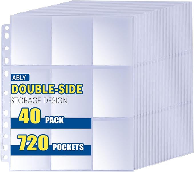 ABLY 720 Pocket Double Sided Card Sleeves, by ABLY