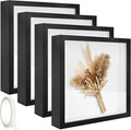 4 Pack 12x12 Shadow Box Frame, Wood Deep Large Shadow Box Display Case by IWOLOMI