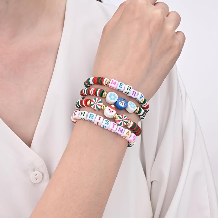 Friendship Bracelets for Girls, 10-Piece Cute Preppy Beaded Bracelet Set for - Image 2