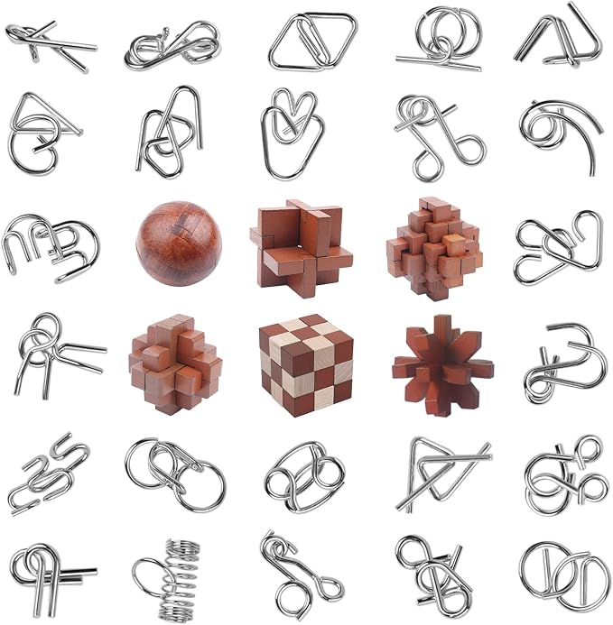RLYLF 30pcs Brain Teaser Puzzles Game by RLYLF