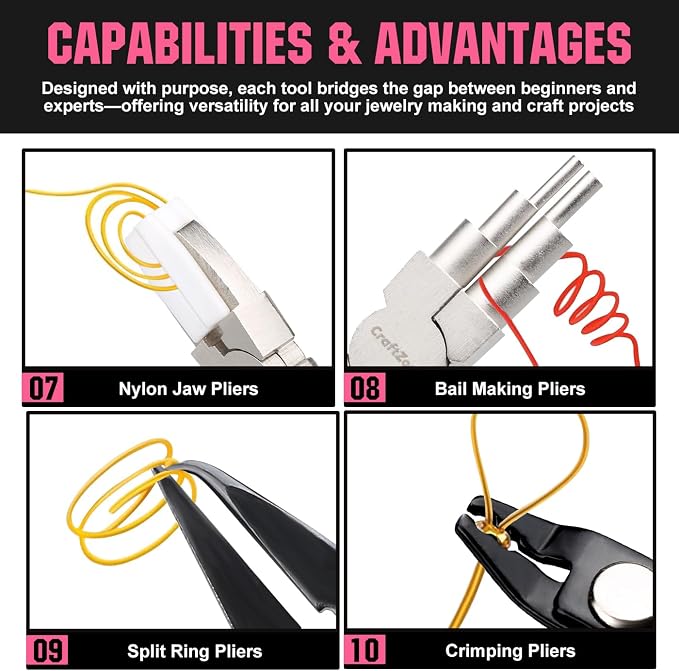 10-Piece Jewelry Pliers Set Jewelry Making Tools - Image 3