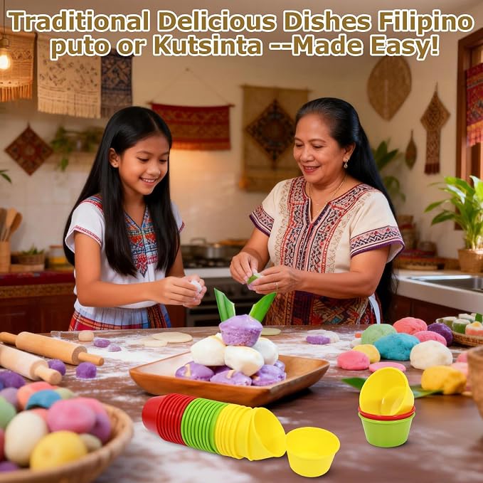 24 Pcs Silicone Puto Molder Filipino, BPA-Free Non-Stick Puto Mold Cups - Image 7