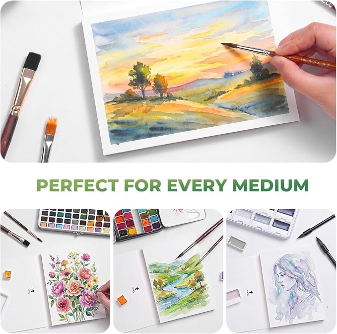 Fuumuui Watercolor Paper Block 5x7 Inch, Smooth Surface 100% Cotton Watercolor - Image 7