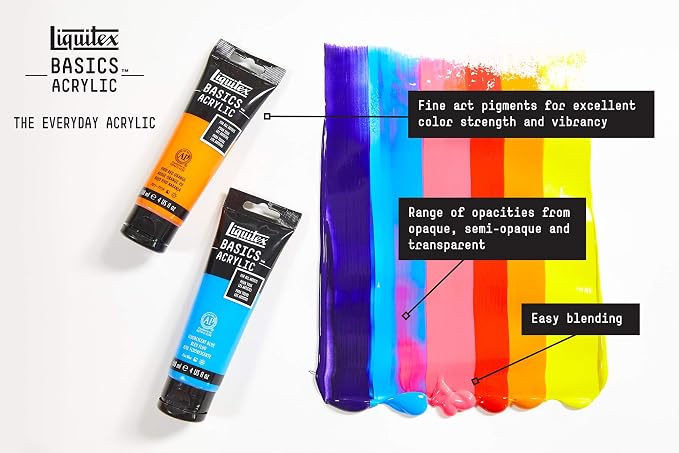 Liquitex BASICS Acrylic Paint, 400ml Bottle, Titanium White - Image 3