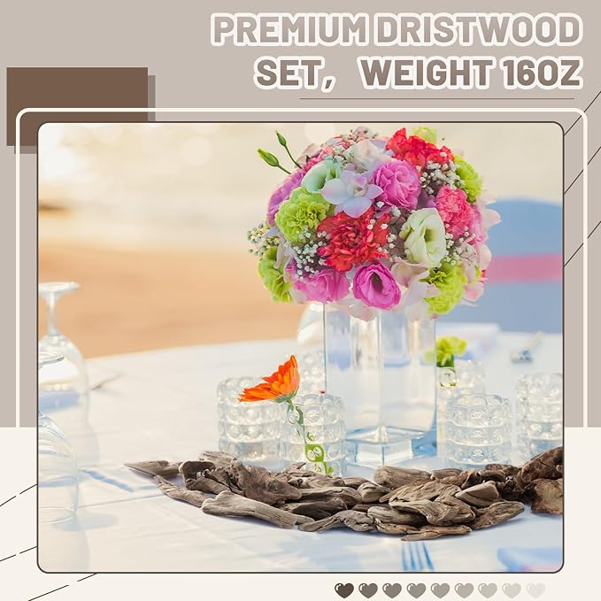 16oz Driftwood for Crafts and Decor, Mixed Size Driftwood Pieces Large Drift - Image 5