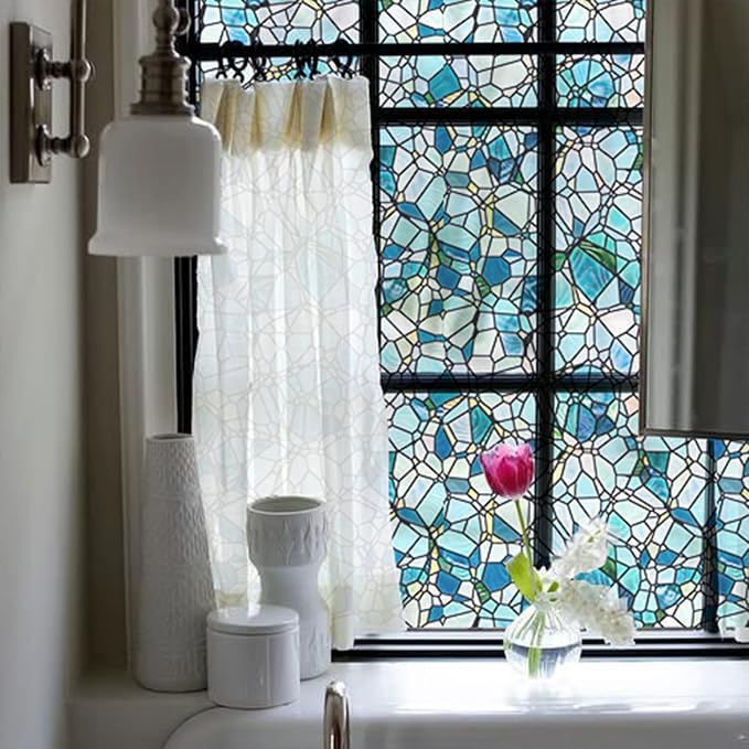 funlife Original Hand-Drawn Stained Glass Window Film, Reusable Double-Sided by funlife