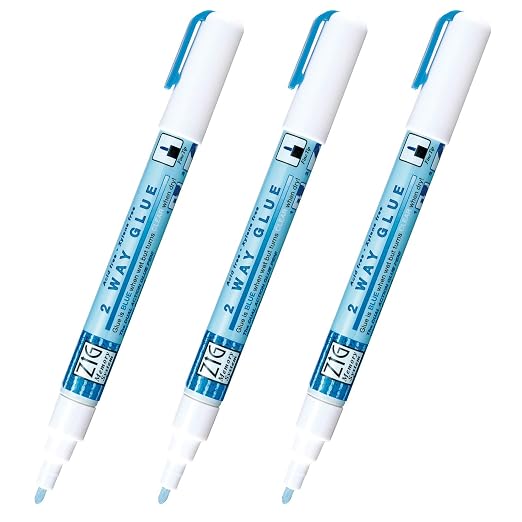 Kuretake Zig 2 Way Glue Pen, 2mm Fine Tip, Adhesive by Kuretake