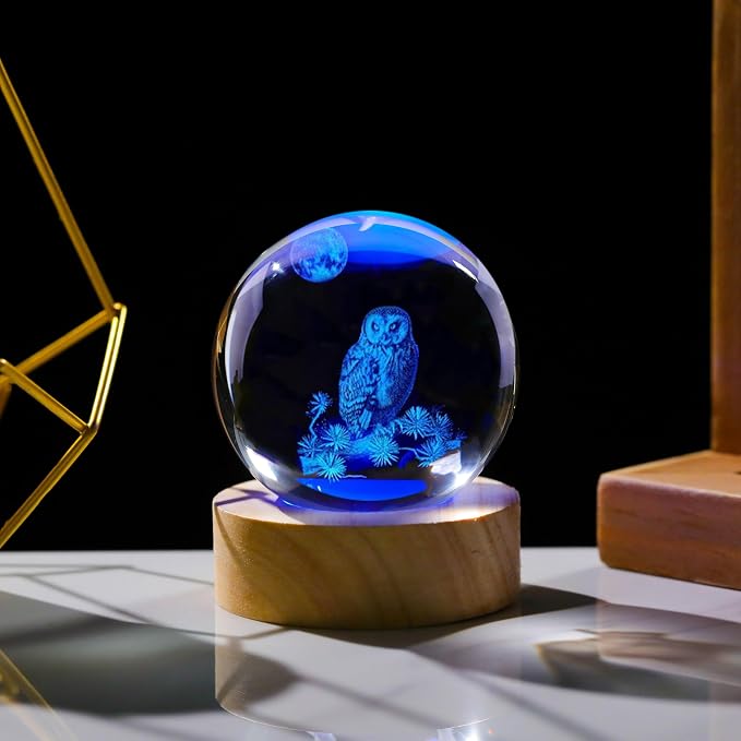 3D Owl Crystal Ball 60mm - Image 4