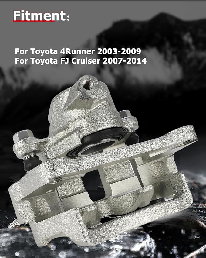 cciyu Rear Left & Right Brake Calipers Assembly w/Bracket 19B2727 19B2726 2003 2004 2005 2006 2007 2008 2009 For Toyota For 4Runner,2007 2008 2009 2010 2011 2012 2013 2014 For Toyota For FJ Cruiser