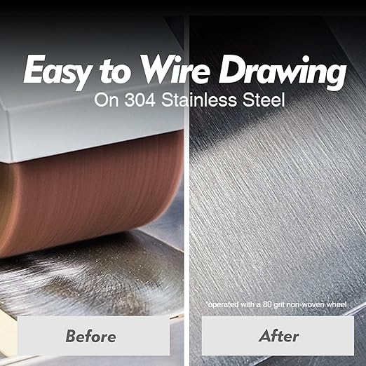 4" Burnishing Wheel 4 Pack, Wire Drawing on Metal, 100x100mm, Coarse Grit 80, Polishing & Satin Finishing