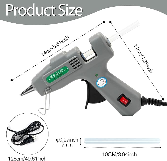 SHJADE Hot Glue Gun with 30 Glue Sticks, 20W Mini Hot Melt Gun Kit | Fast - Image 4