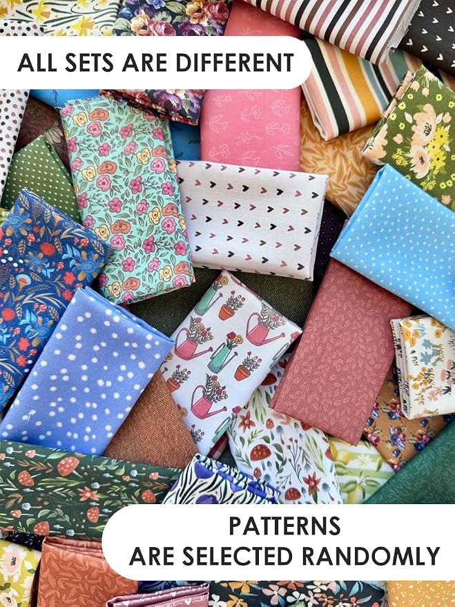 Cotton Fabric Squares Bundle 8x8 Inches – 25 Pcs Assorted Floral & Vintage - Image 2