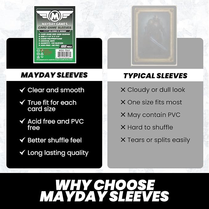 Mayday Games Standard Card Sleeves 63.5x88mm - Image 6