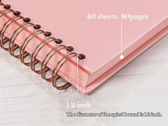 potricher 10 x 10 Inch DIY Scrapbook Photo Album 80 Pages Thick Kraft Blank - Image 4