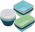24Pack Silicone Muffin Cups, Reusable Cupcake Liners Molds by SAWNZC