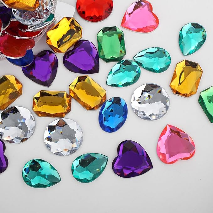128Pcs Large 1 Inch Acrylic Diamond Jewels - Image 4