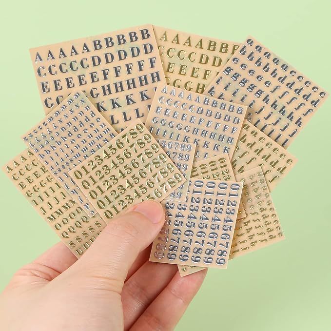 12 Pcs Mini Alphabet Number Stickers - Image 7