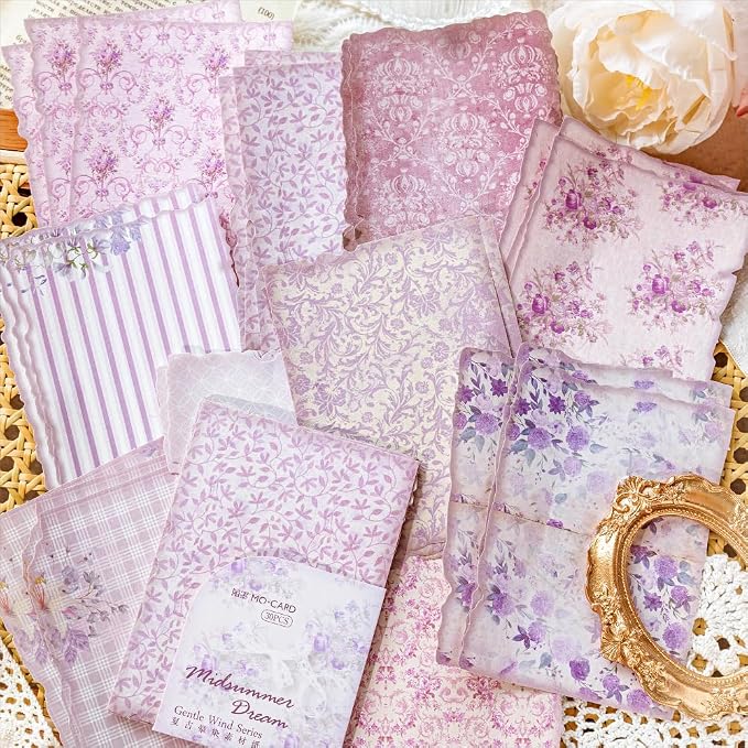 180 Sheets Vintage Scrapbook Paper, Journaling Scrapbooking Supplies, Antique - Image 9
