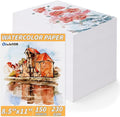 150 Sheets Cotton Watercolor Paper 8.5x11 Inch 230GSM Art Paper Bulk | by Oleitodh