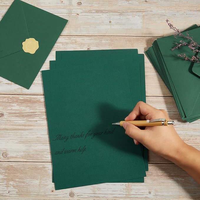 50 Pack Dark Green A7 Envelopes - Image 5