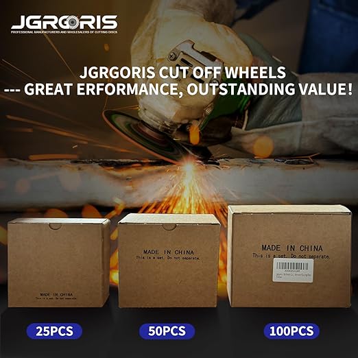 Cut Off Wheels 4-1/2", 100 Pack Angle Grinder Cutting Wheel, Metal Cutting Disc for Metal & Stainless Steel 045" Thick 7/8" Arbor - 100 Count