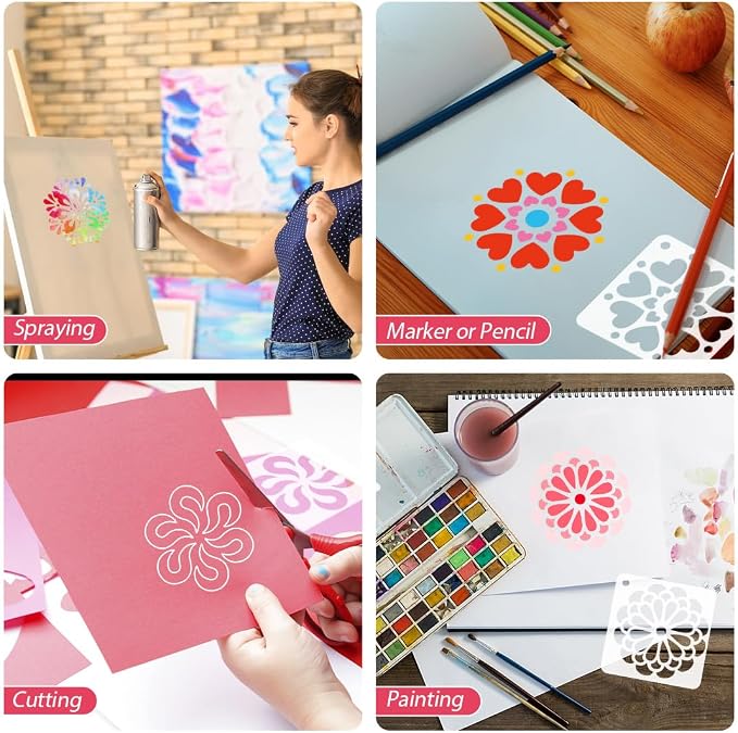 50 PCS Mandala Painting Stencils Reusable Mandala Stencils - Image 6
