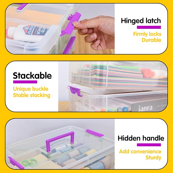 TERGOO 2 Layer Plastic Storage Containers - Image 4